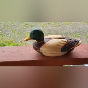Vintage 1978 AVON Wild Mallard Duck Ceramic Collectible Trinket Handcraft Decoy